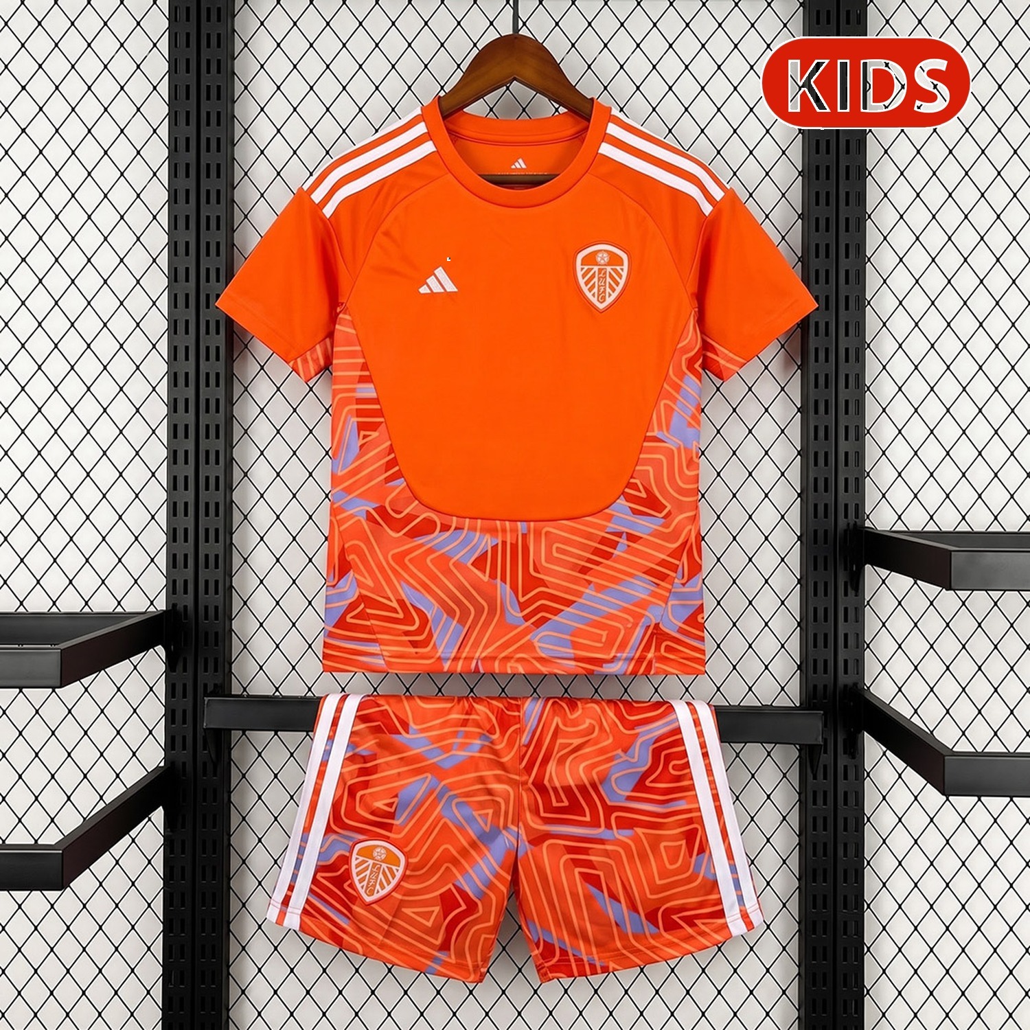 Leeds United 26-27 Orange Goalkeeper Kids Kit - JerseysGala