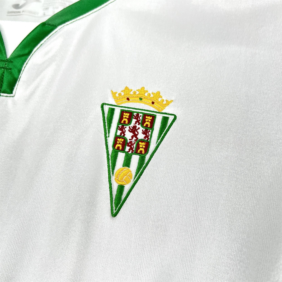 Cordoba 25-26 Retro Style Green And White Half Jersey - Fans Version - JerseysGala
