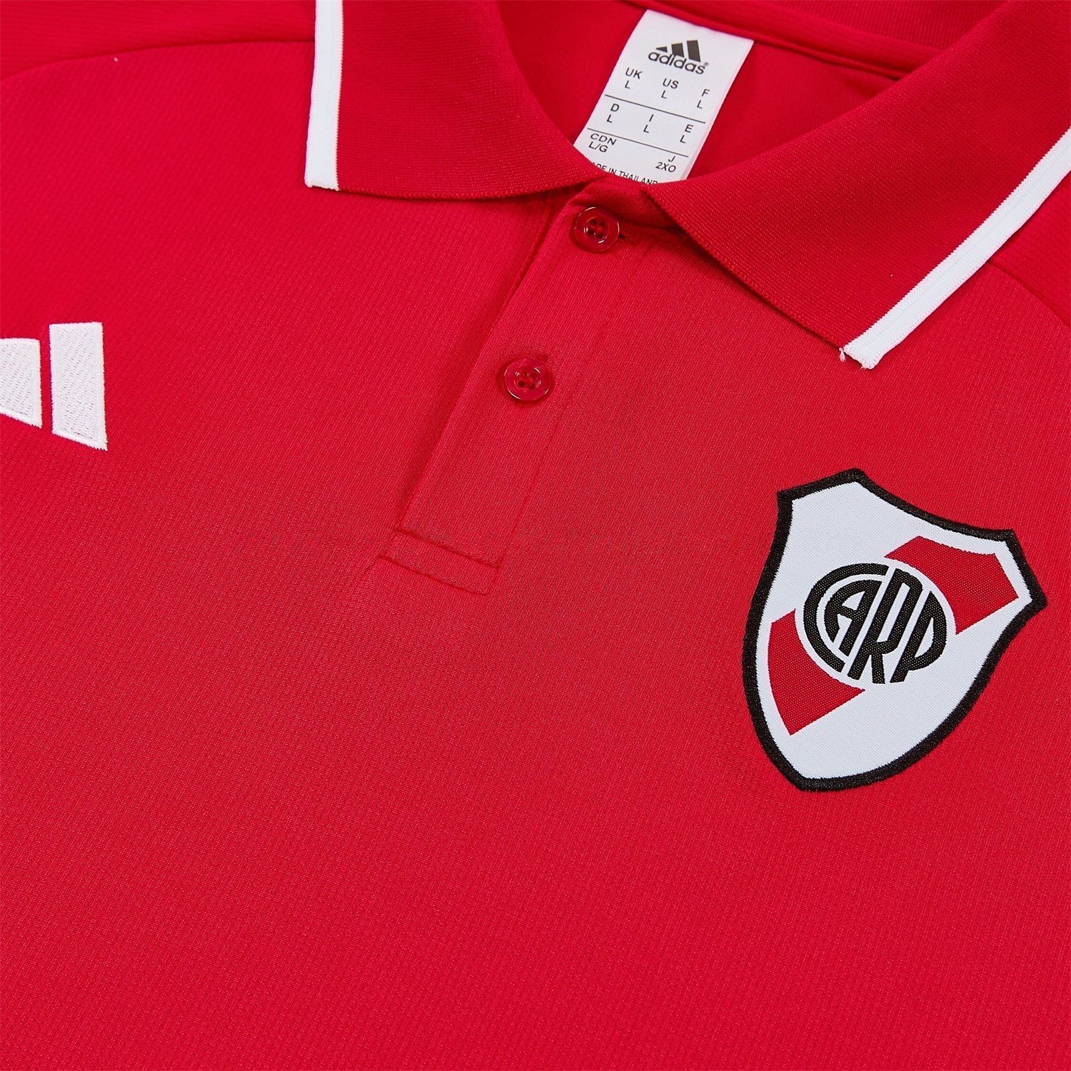 River Plate 25-26 POLO Short-Sleeve Training Set - Red Top and Black Pants - JerseysGala