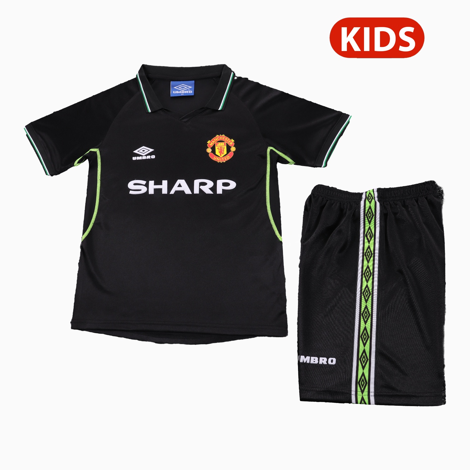 Retro Manchester United 1998-99 Third Kids Kit - JerseysGala