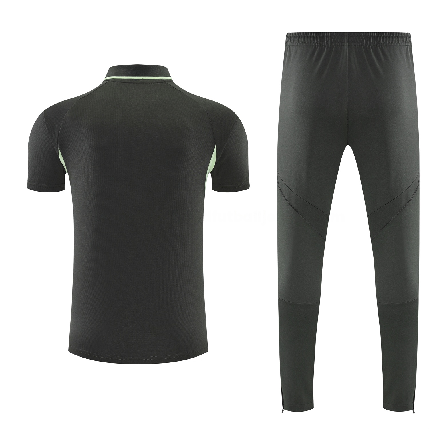 Real Madrid 25-26 POLO Short-Sleeve Training Set - Dark Grey Top and Pants - JerseysGala