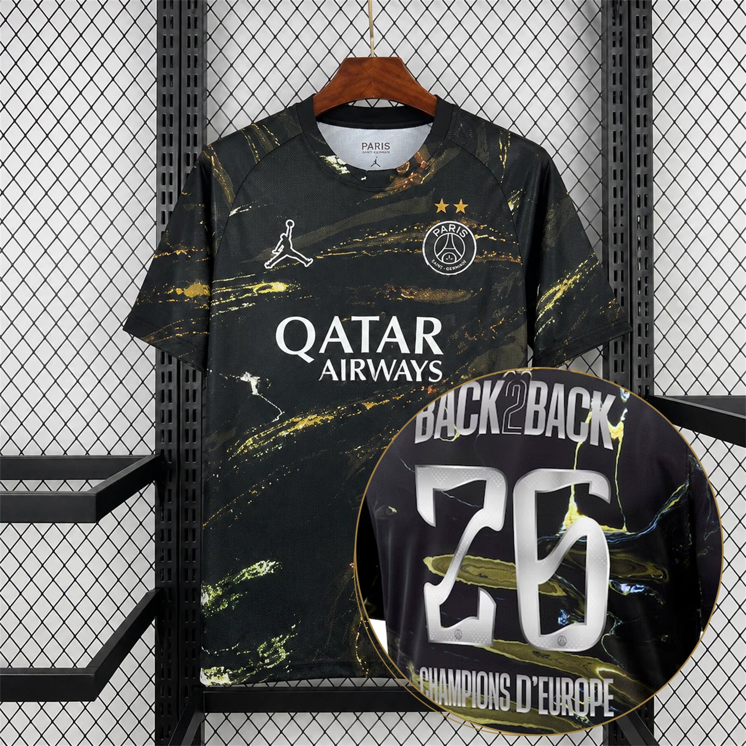【Champion 26 Font】Paris Saint-Germain PSG 25-26 Night Version Fifth Jersey - Fans Version - JerseysGala