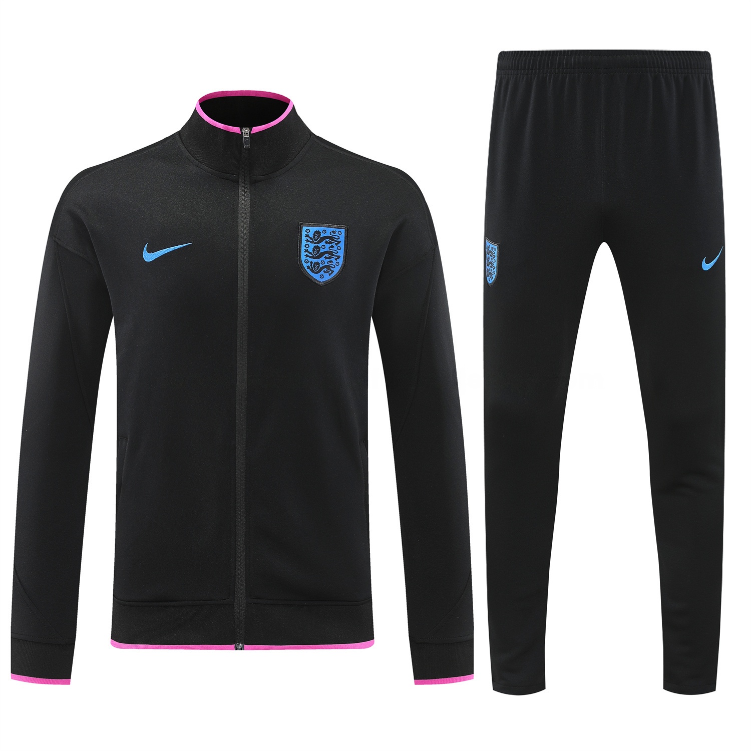 England 2026 Jacket Training Tracksuit - Black Top and Black Pants - JerseysGala