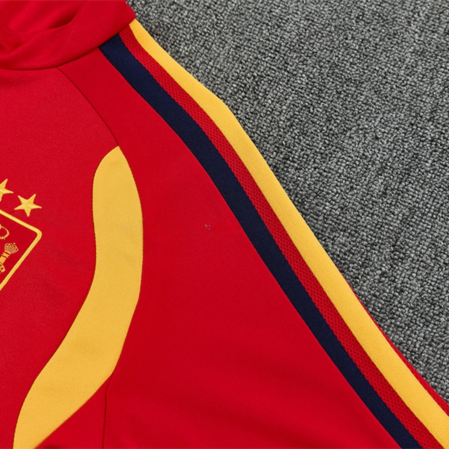 Spain 2026 Kids Long Sleeve Training Set - Red Top & Deep Blue Pants - JerseysGala