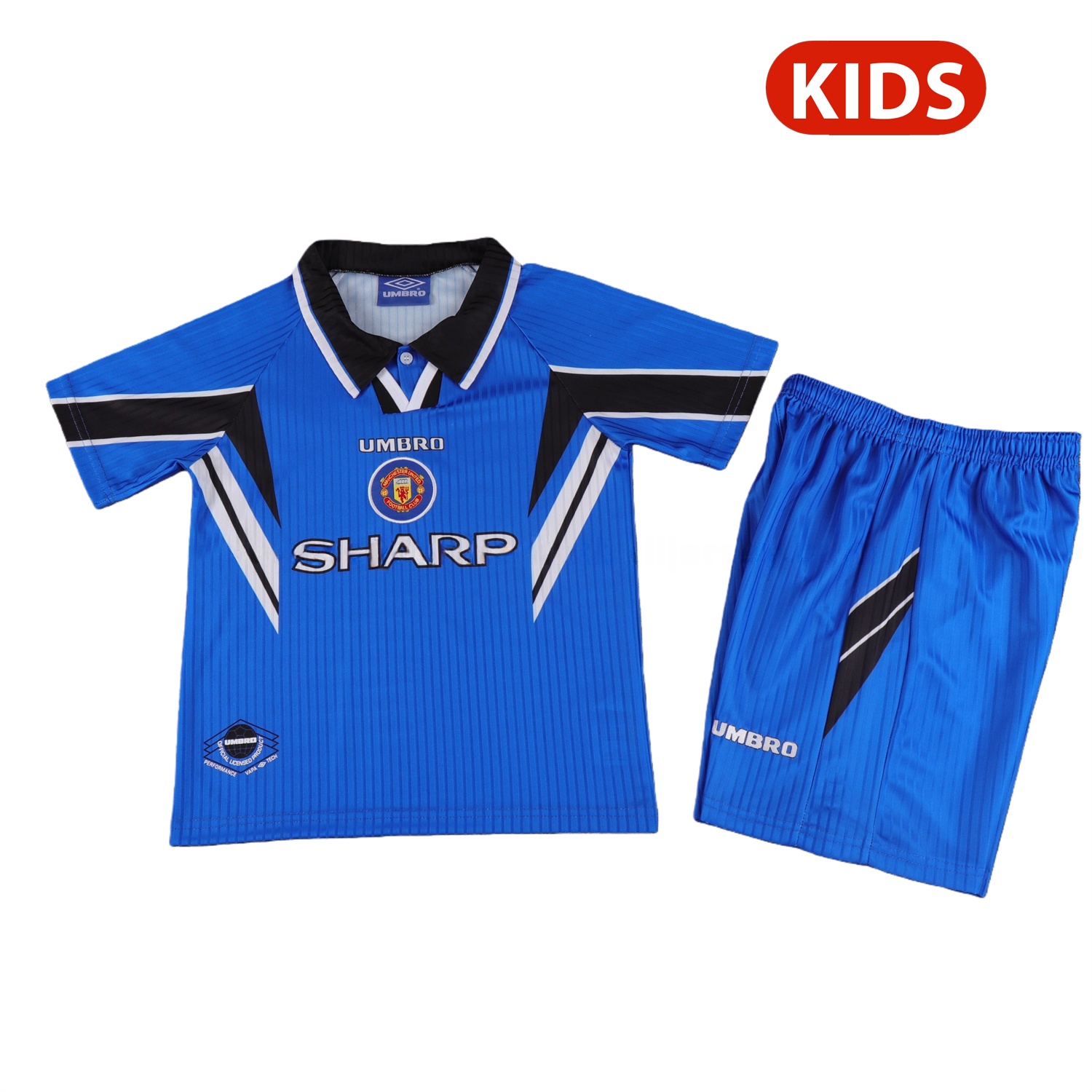 Retro Manchester United 1996-98 Away Kids Kit - JerseysGala