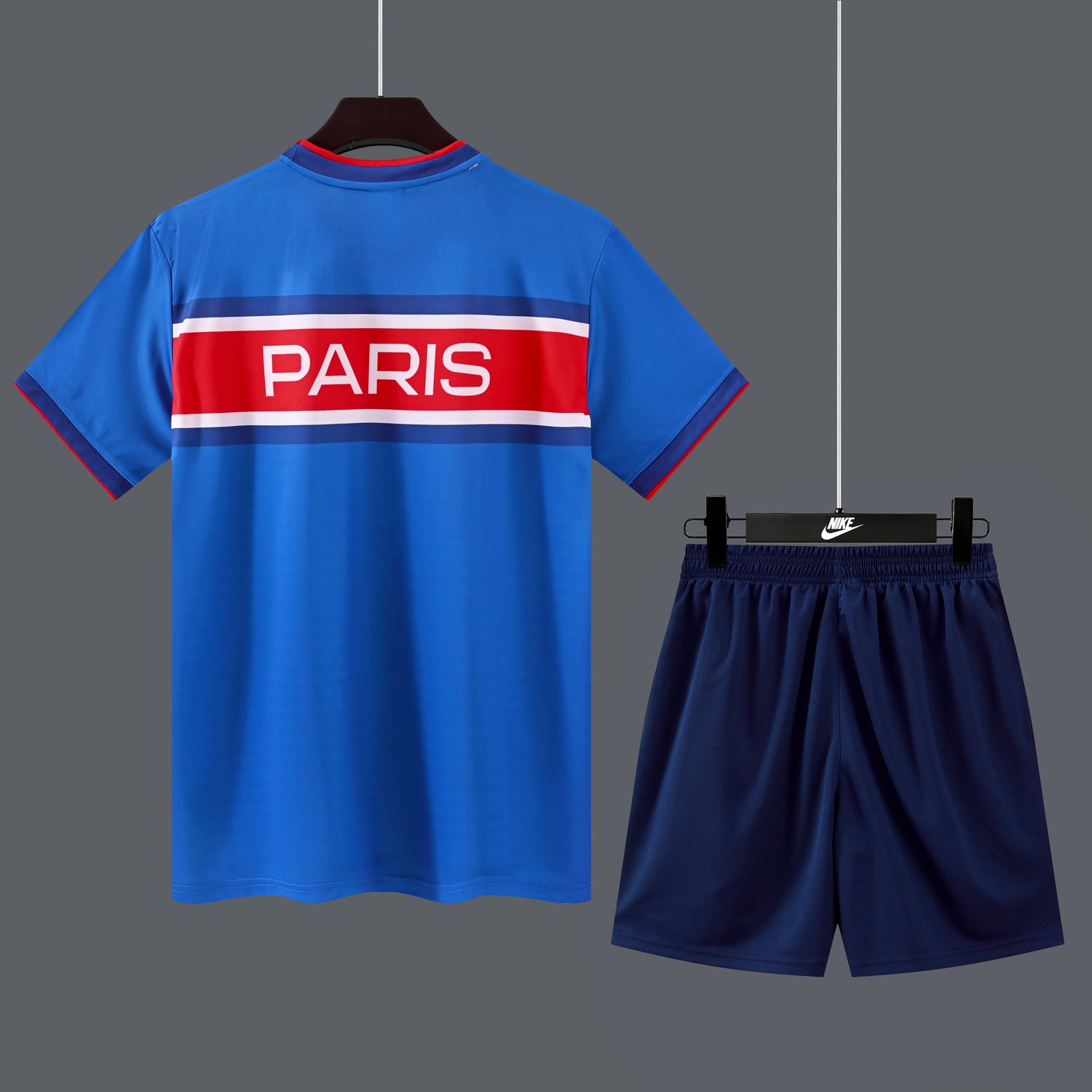 Paris Saint-Germain PSG 26-27 Short-Sleeve Training Set - Royal Blue Top & Deep Blue Shorts - JerseysGala