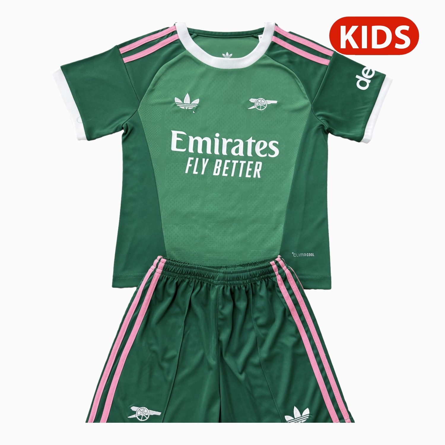 Arsenal 26-27 Green Pink Originals Goalkeeper Kids Kit - JerseysGala