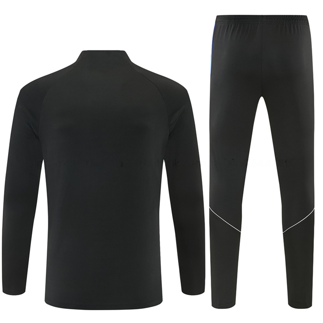 Atletico Madrid 26-27 Long Sleeve Training Set - Black Top & Black Pants - JerseysGala
