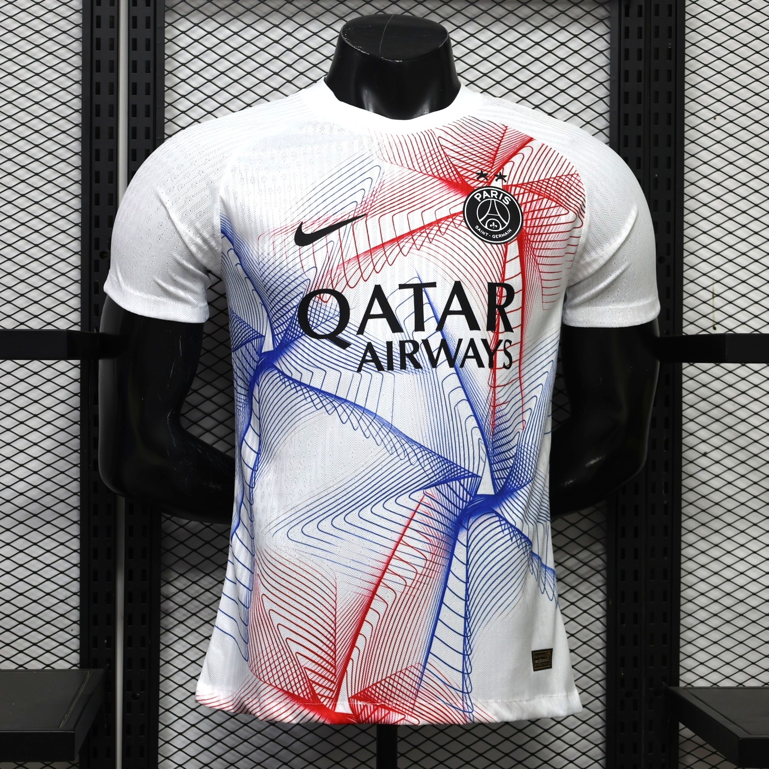 Paris Saint-Germain PSG 26-27 White Red Blue Pre-Match Training Jersey - Player Version - JerseysGala