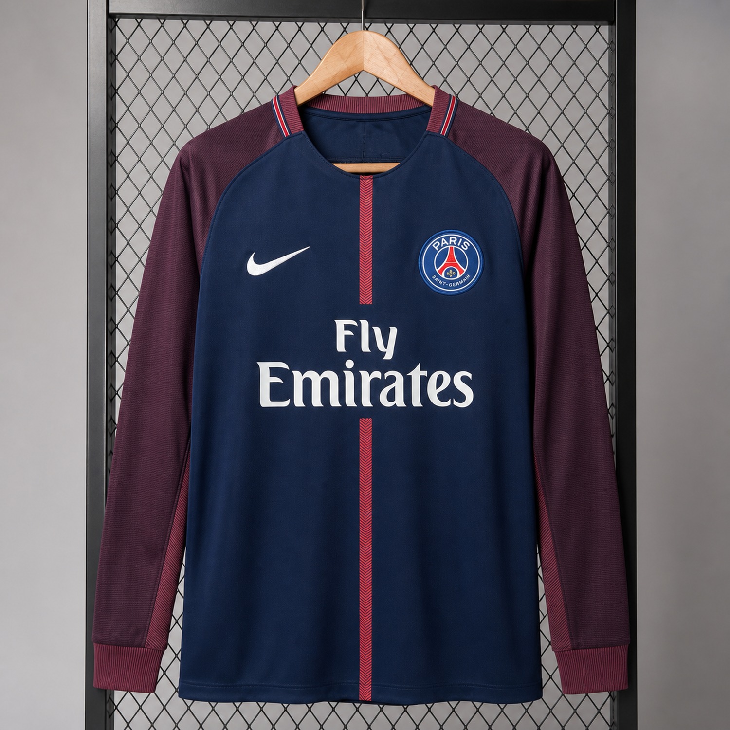 Retro Paris Saint-Germain PSG 2017-18 Home Long Sleeves Jersey - JerseysGala