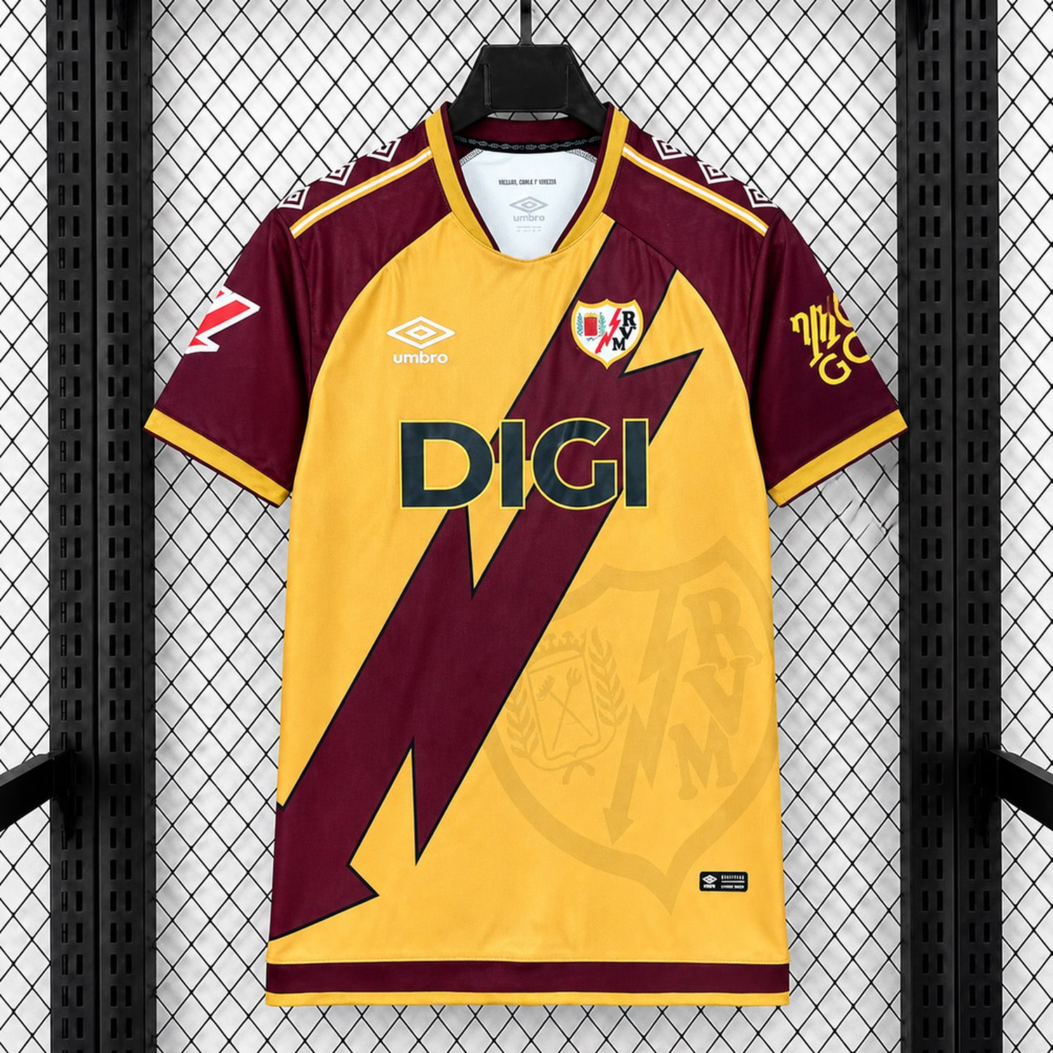 Rayo Vallecano 26-27 Third Yellow And Red Jersey - Fans Version - JerseysGala