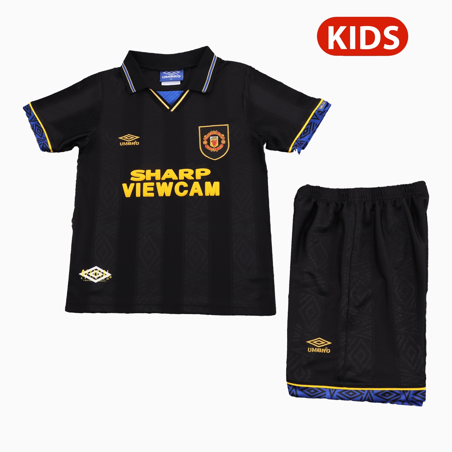 Retro Manchester United 93-95 Away Kids Kit - JerseysGala
