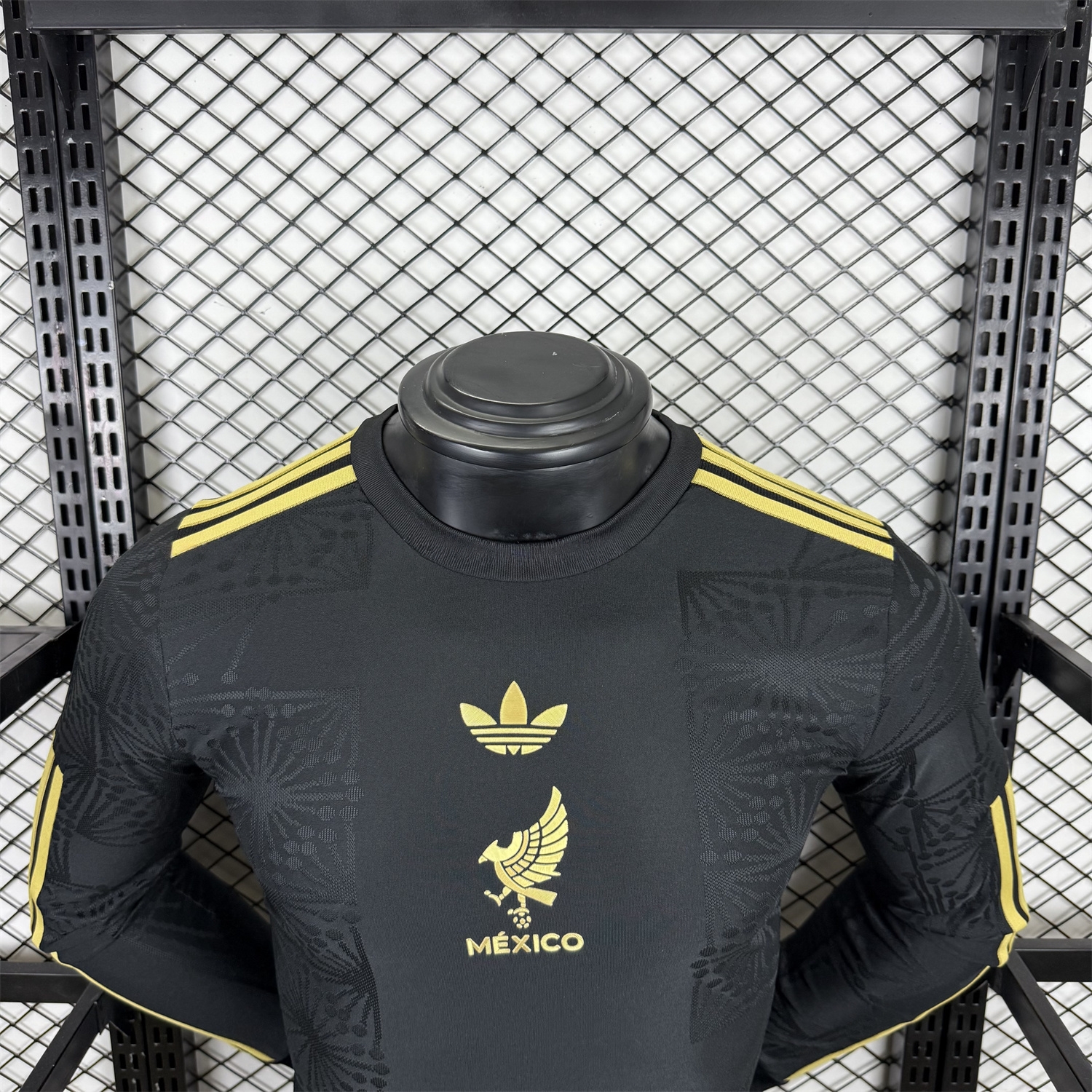 Mexico 2025 Gold Cup Black Long Sleeves Jersey - Player Version - JerseysGala