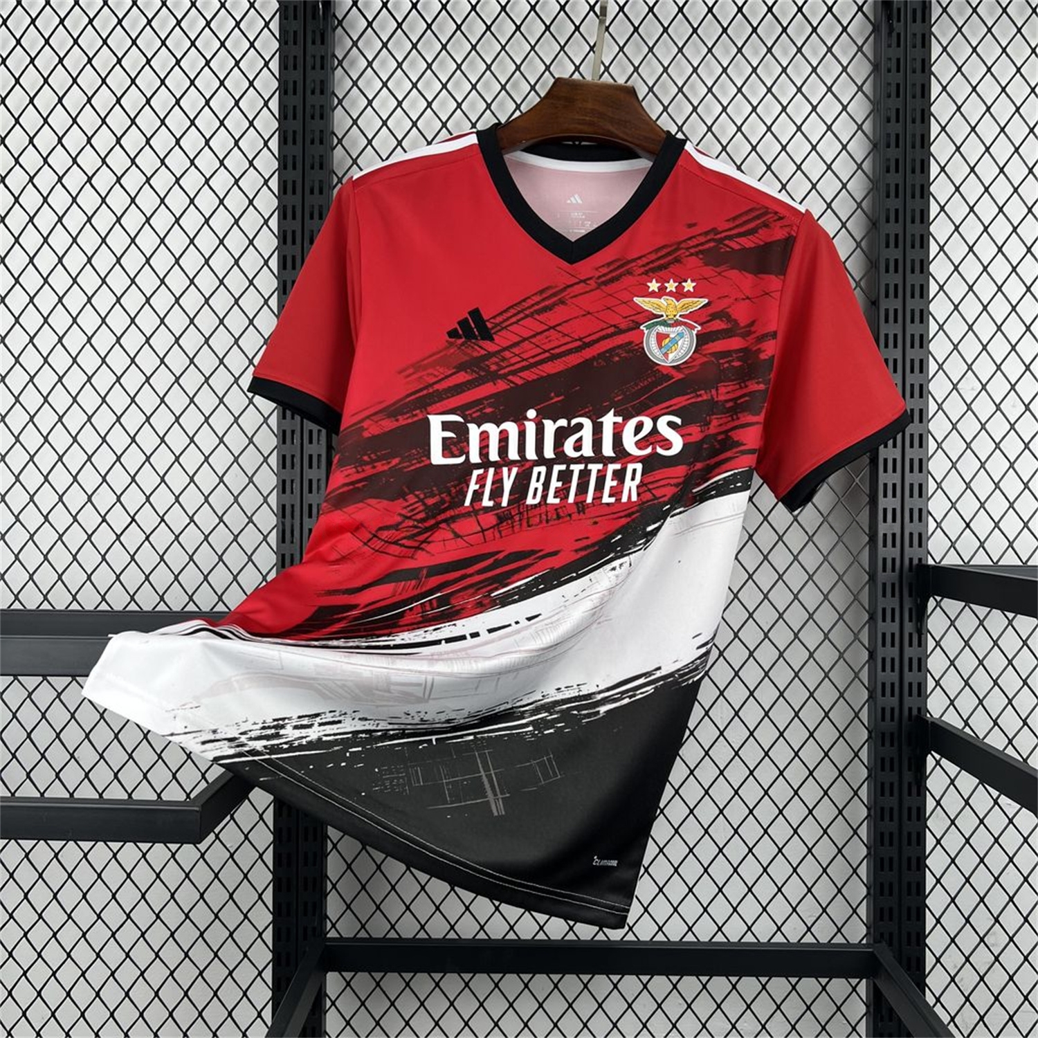 Benfica 26-27 Red Black Pre-Match Jersey - Fans Version - JerseysGala