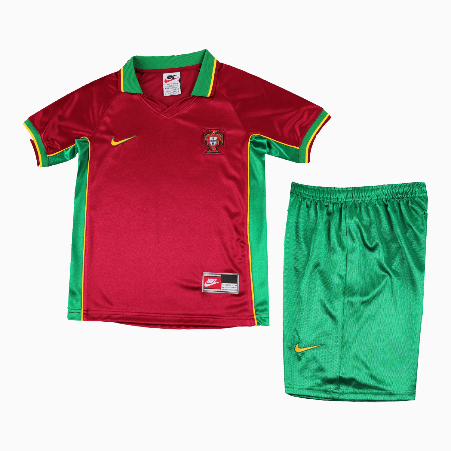 Retro Portugal 1998 Home Kids Kit - JerseysGala