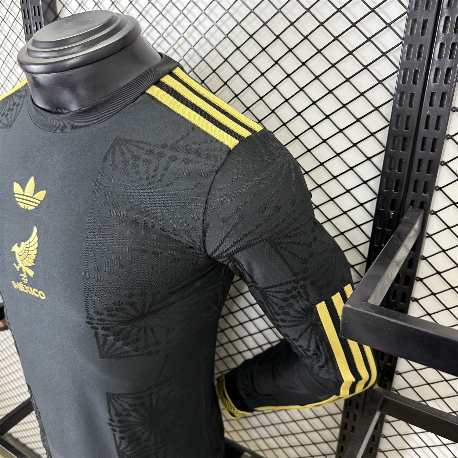 Mexico 2025 Gold Cup Black Long Sleeves Jersey - Player Version - JerseysGala