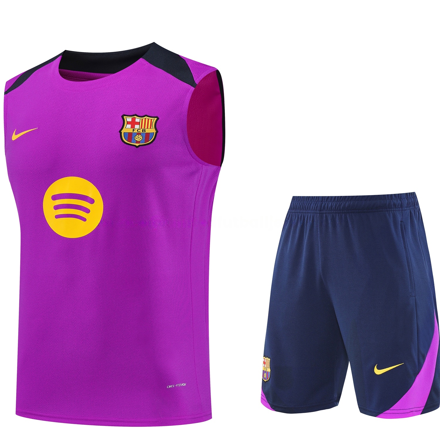 Barcelona 25-26 Vest Training Set - Purple Vest and Dark Blue Shorts - JerseysGala