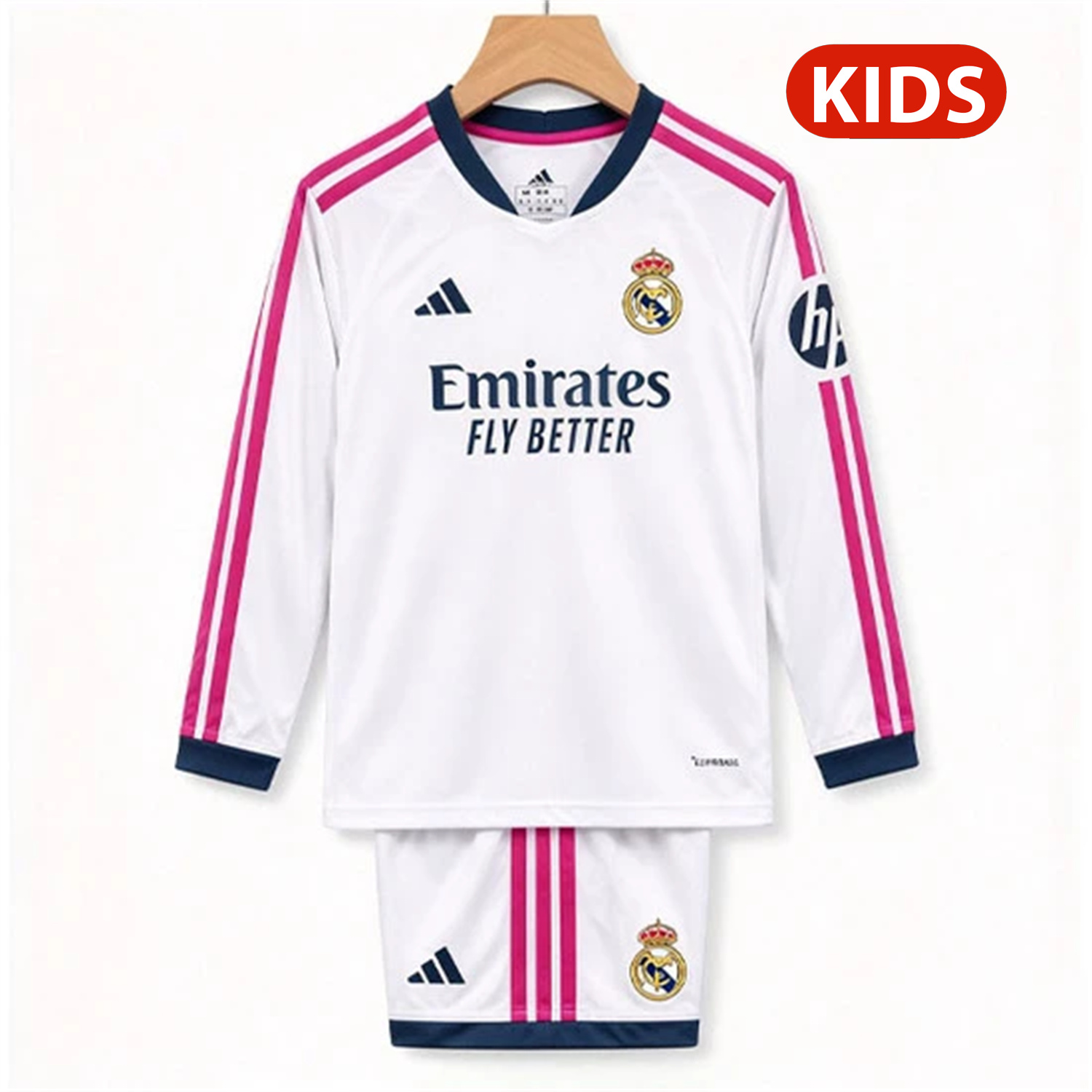 Real Madrid 26-27 Home Long Sleeves Kids Kit - JerseysGala