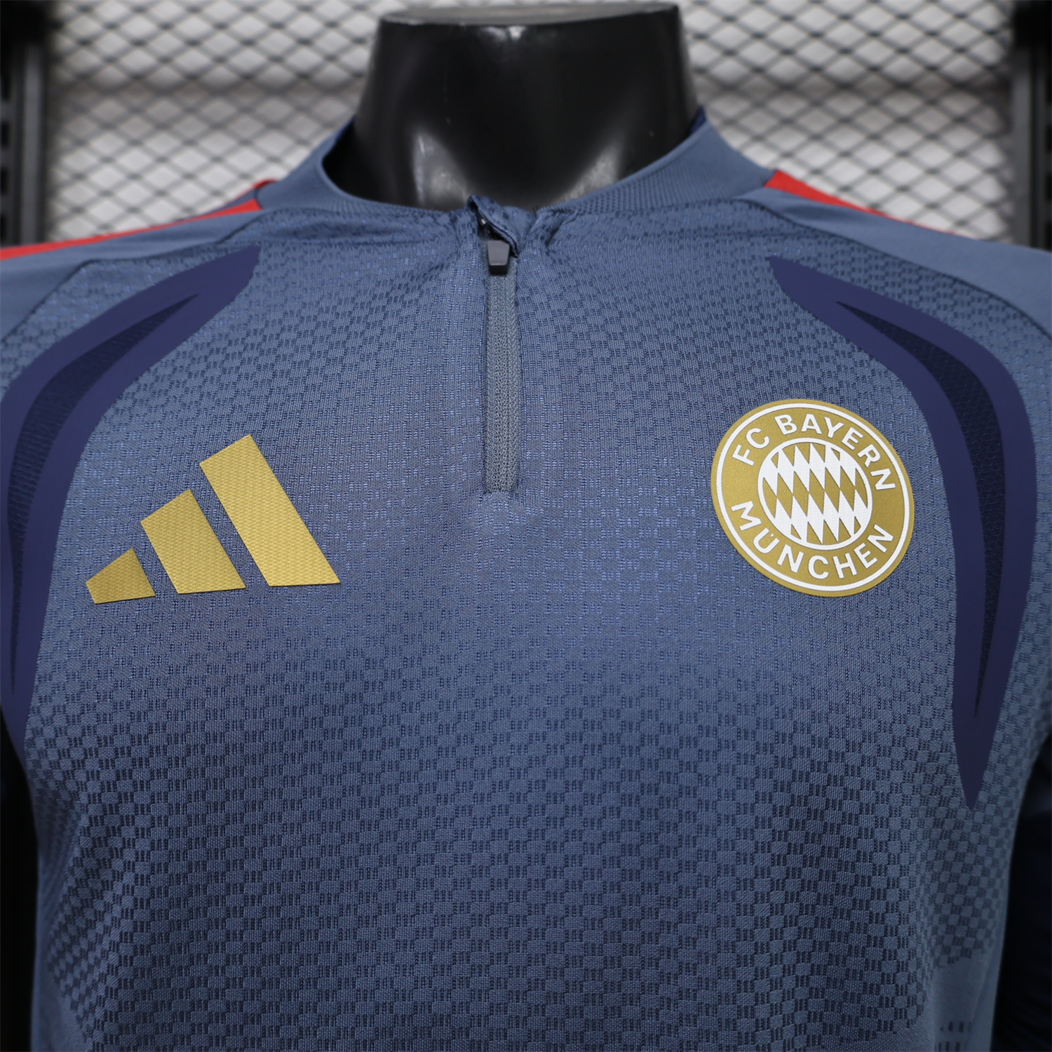 Bayern Munich 26-27 Grey Blue Long Sleeves Training Jersey - Player Version - JerseysGala