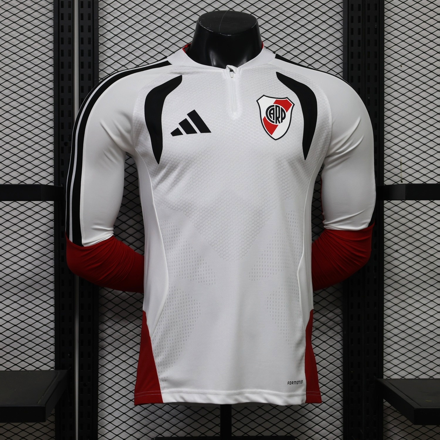River Plate 26-27 White Red Long Sleeves Training Jersey - Player Version - JerseysGala