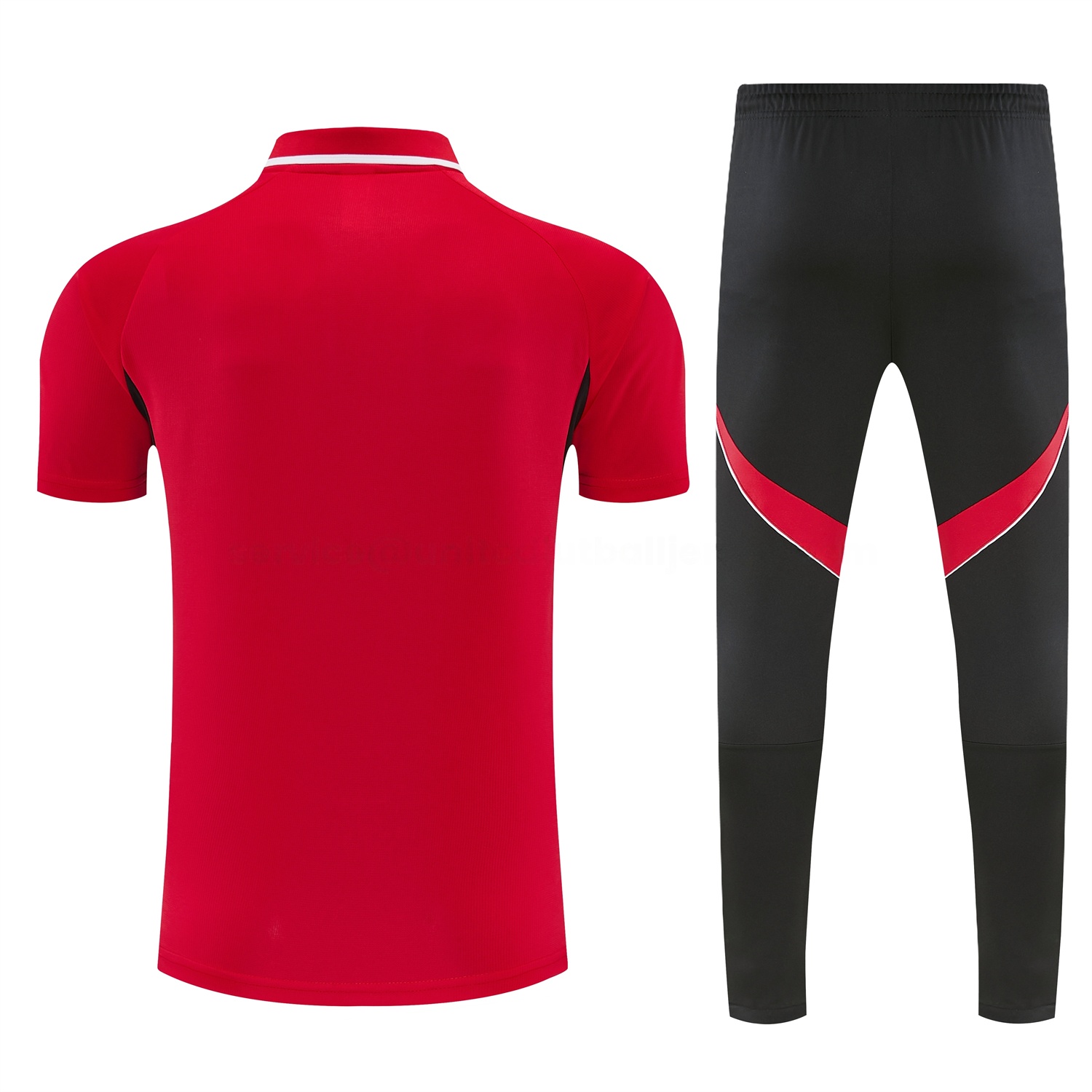 River Plate 25-26 POLO Short-Sleeve Training Set - Red Top and Black Pants - JerseysGala