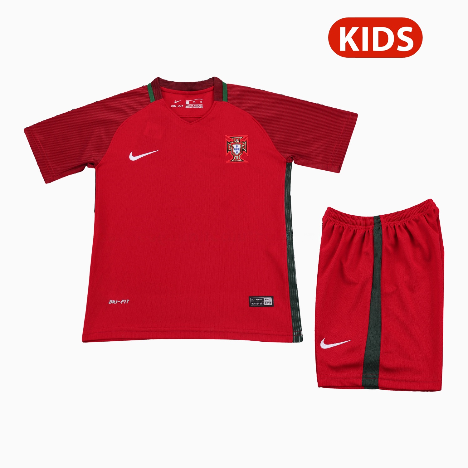 Retro Portugal 2016 Home Kids Kit - JerseysGala