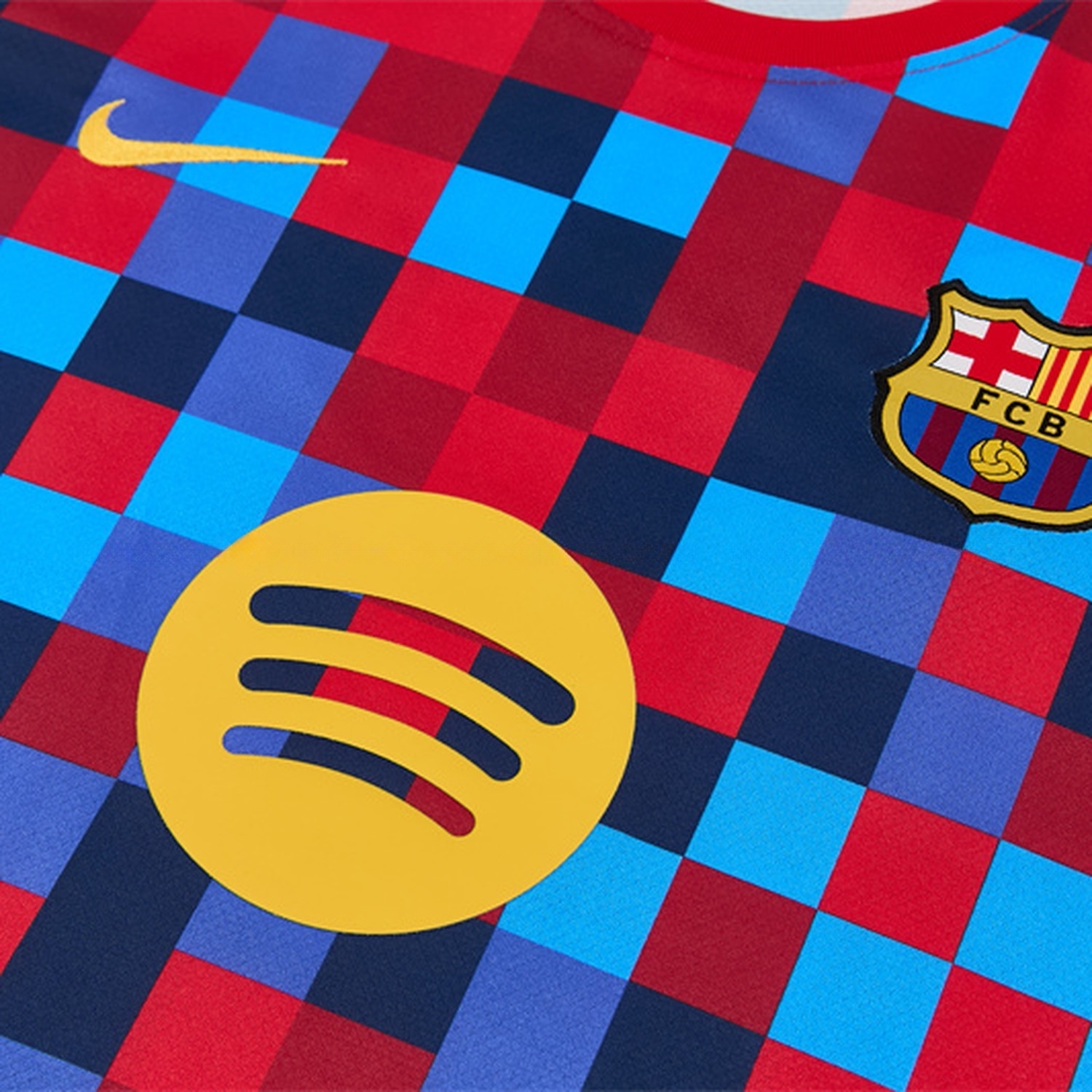 Barcelona 26-27 Camouflage Short-Sleeve Training Set - Camouflage Top & Deep Blue Shorts - JerseysGala