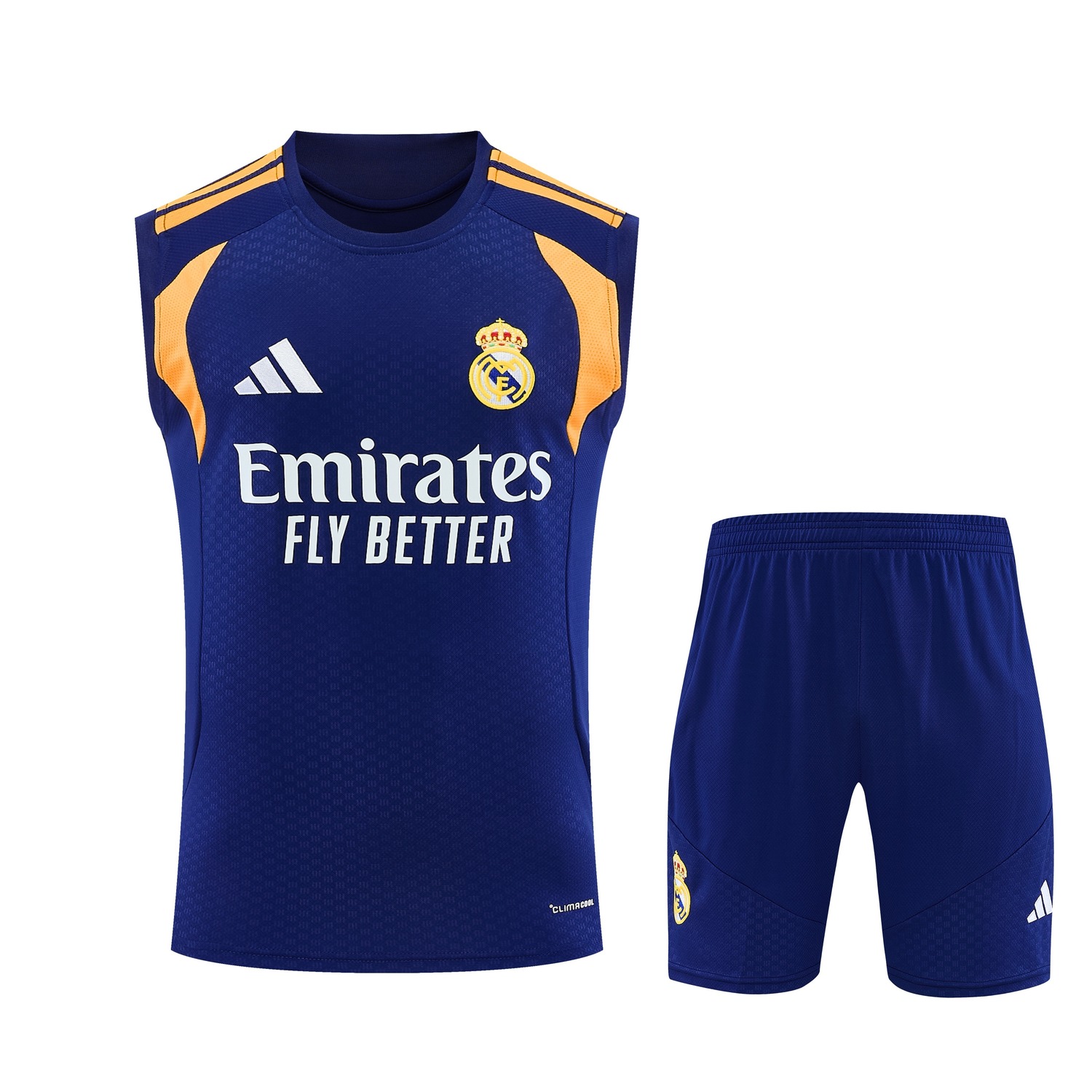 Real Madrid 26-27 Vest Training Set - Blue Vest and Shorts - JerseysGala