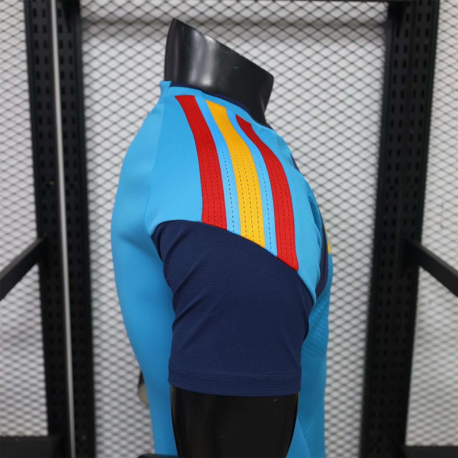 Spain 2026 Light Blue Black Training Jersey - Player Version - JerseysGala