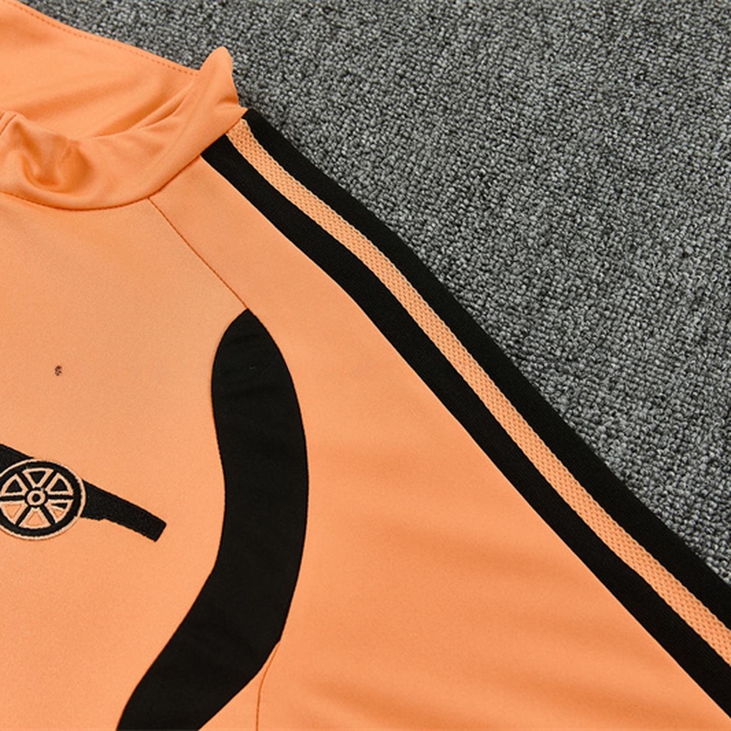 Arsenal 26-27 Long Sleeve Training Set - Orange Top & Black Pants - JerseysGala