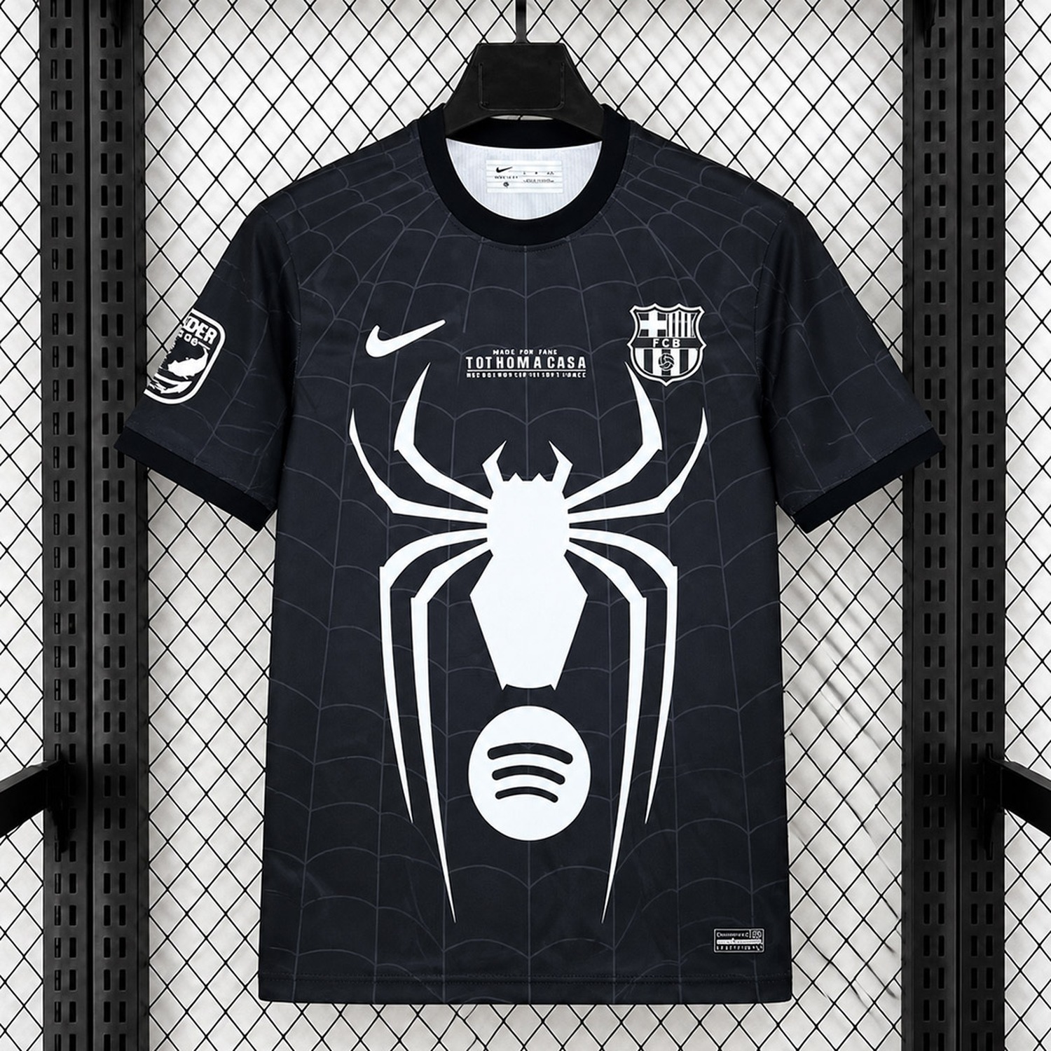 Barcelona 26-27 X Spider Man Venom Black Special Jersey - Fans Version - JerseysGala