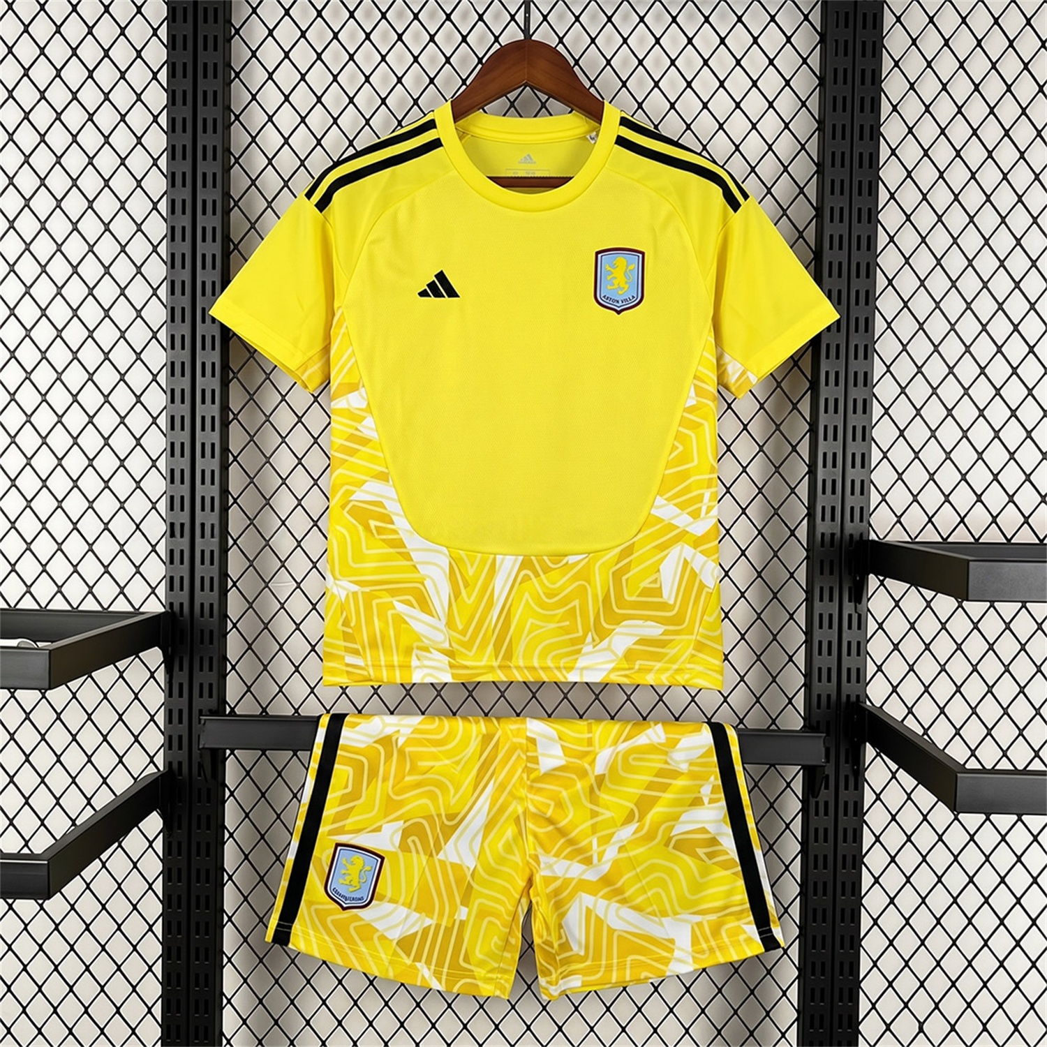 Aston Villa 26-27 Yellow Goalkeeper Kids Kit - JerseysGala
