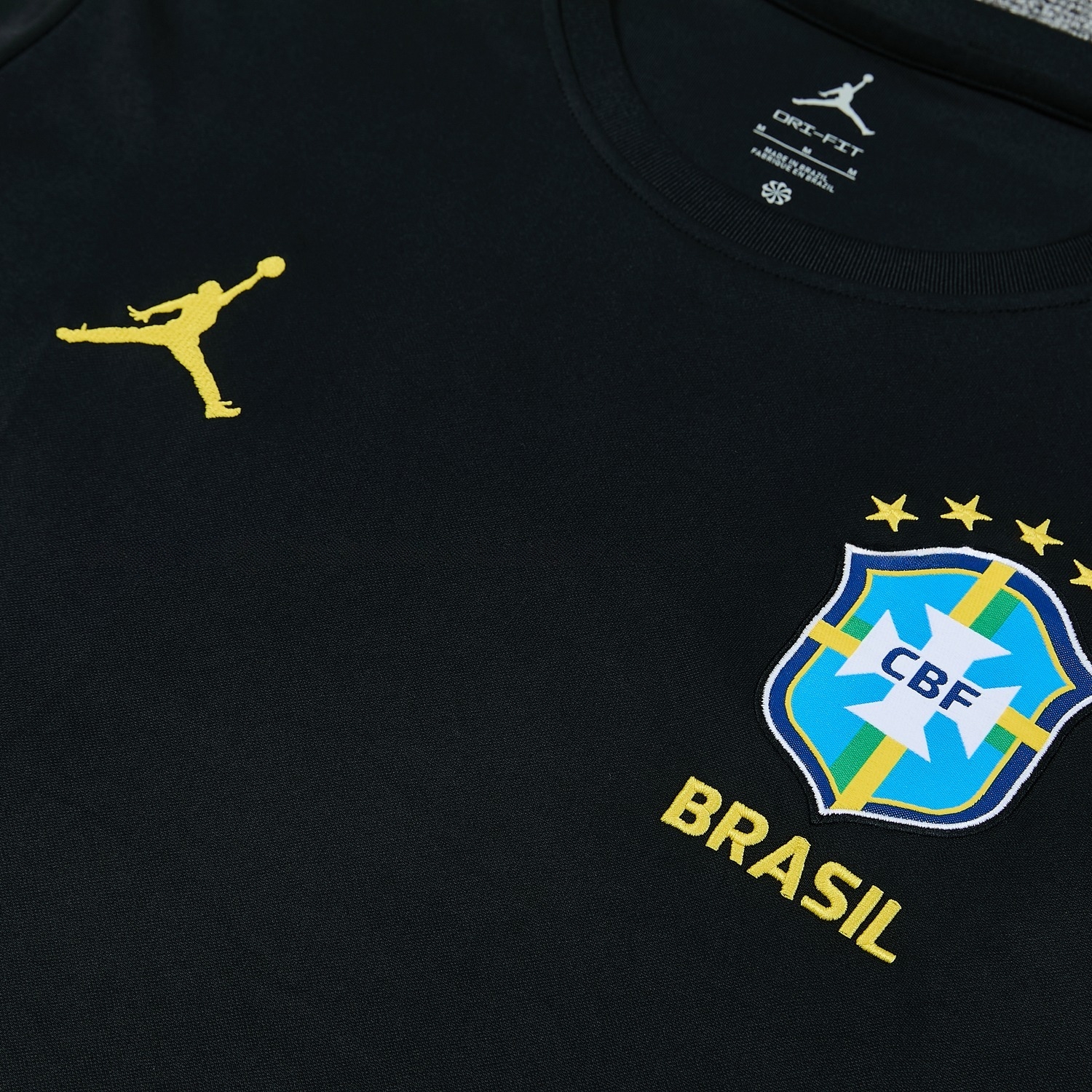 Brazil 2026 Short-Sleeve Training Set - Black Top & Black Shorts - JerseysGala