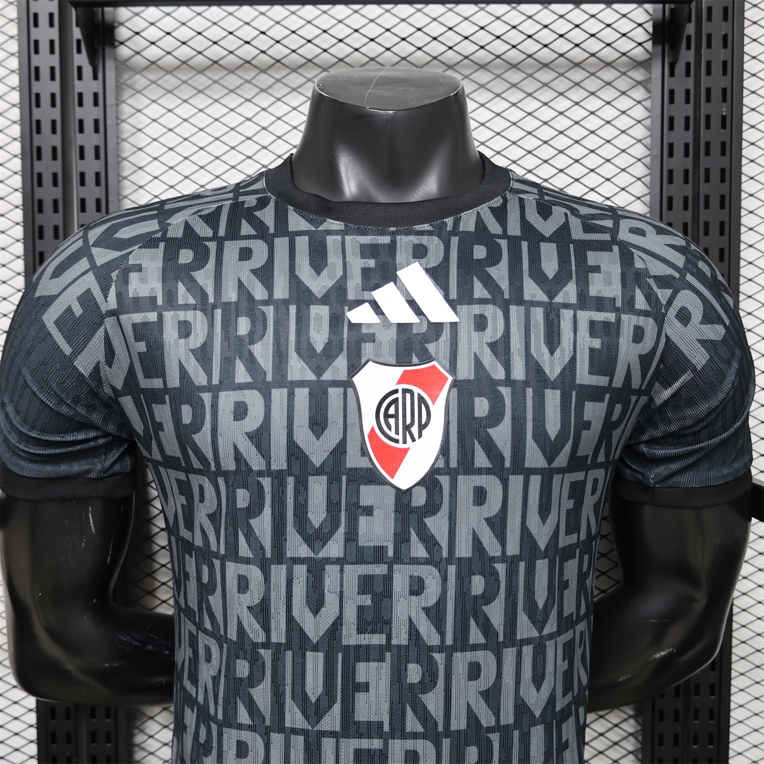 River Plate 26-27 Black Pre-Match Training Jersey - Player Version - JerseysGala