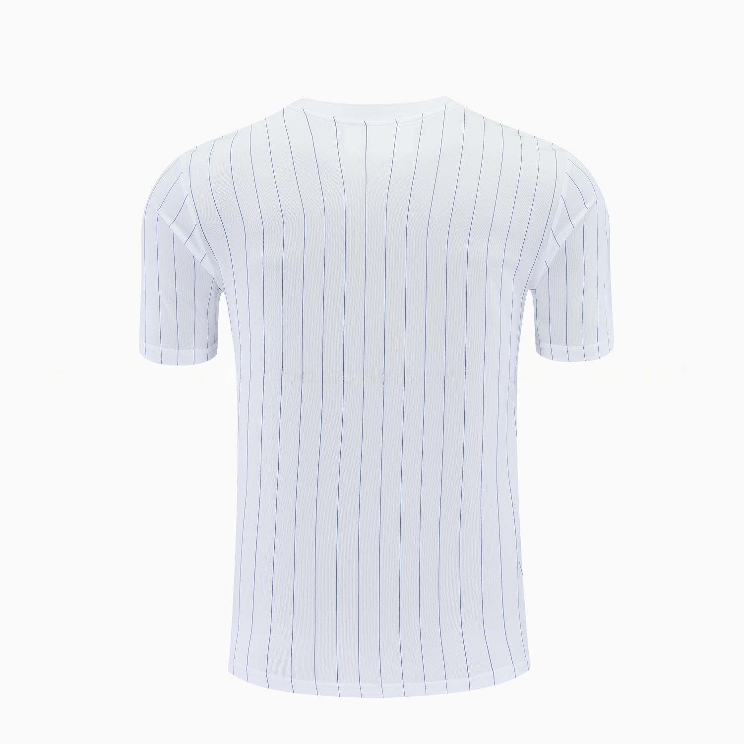 C.H.E.L.S.E.A 25-26 Retro Style Short-Sleeve Training Set - White Top & Blue Stripes Pants - JerseysGala