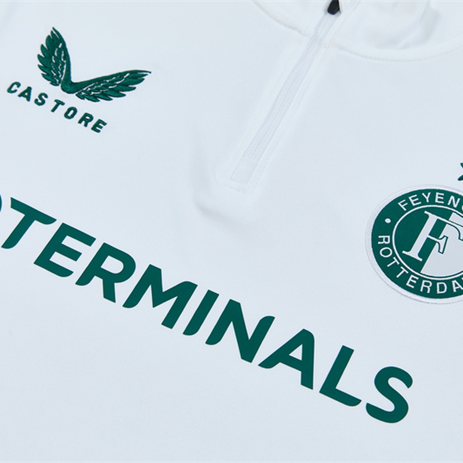 Feyenoord 26-27 Long Sleeve Training Set - White Top & Black Pants - JerseysGala