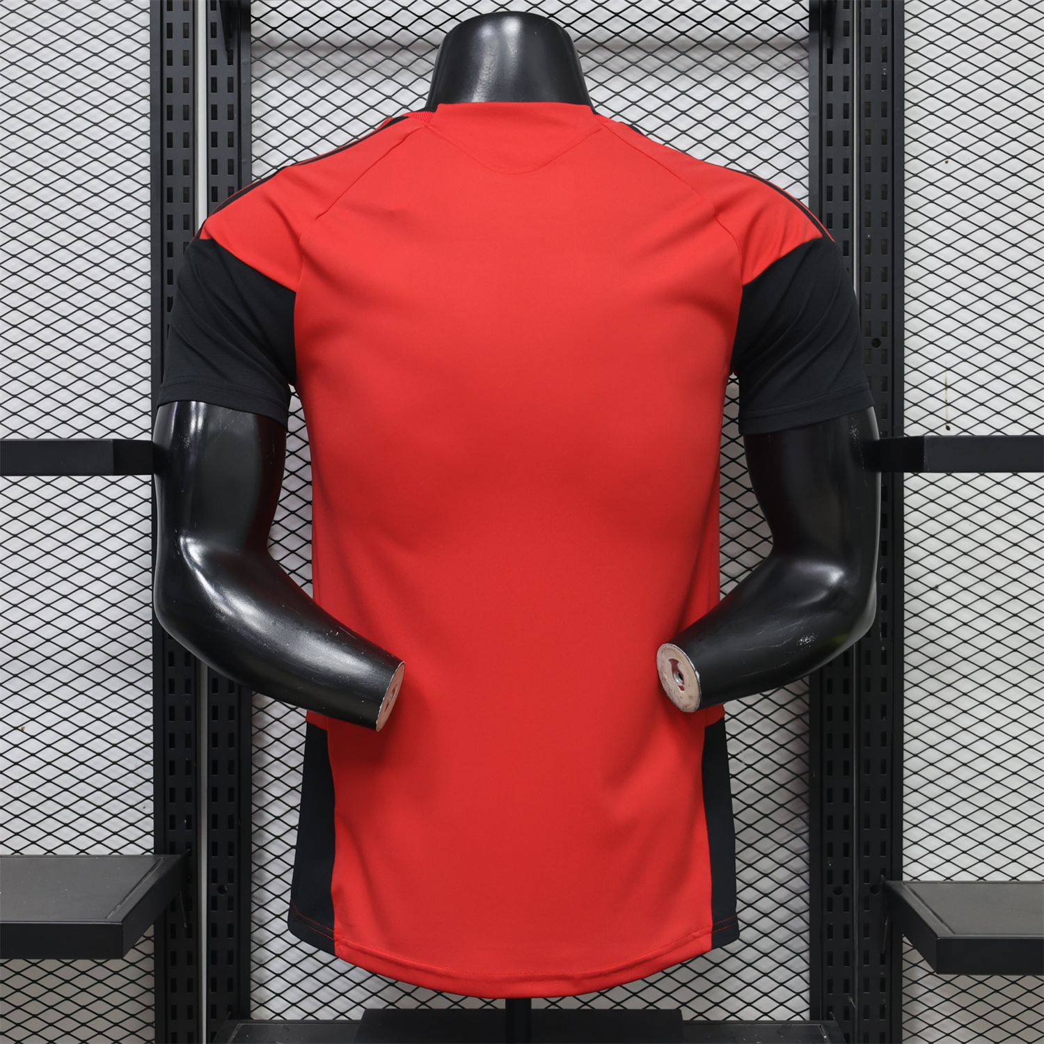 Manchester United 26-27 Black Sleeves Red Training Jersey - Player Version - JerseysGala