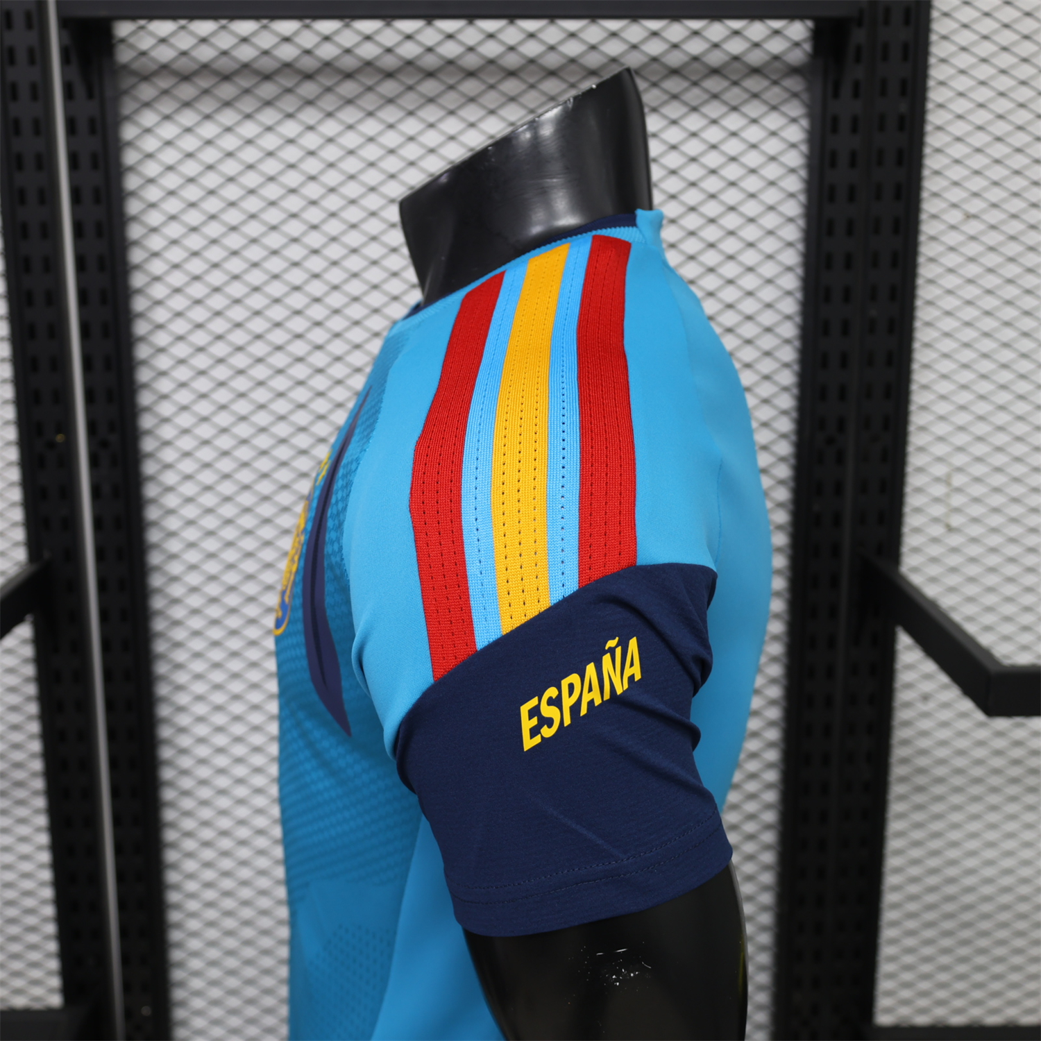Spain 2026 Light Blue Black Training Jersey - Player Version - JerseysGala