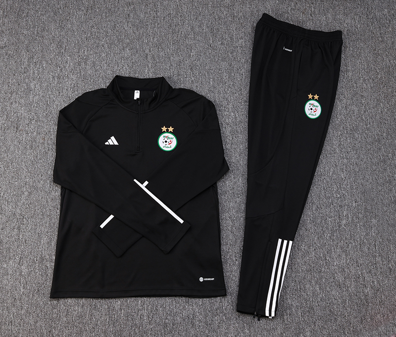 Algeria Olympic TEAM 23-24 Long Sleeve Training Set -Black - JerseysGala