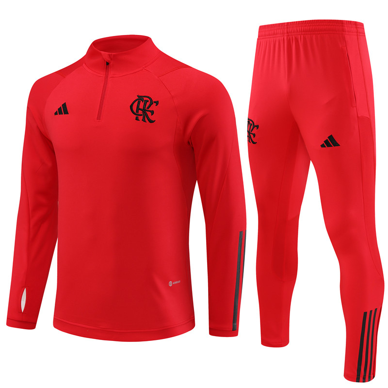 Flamengo 23-24 Long Sleeve Training Set -Red - JerseysGala