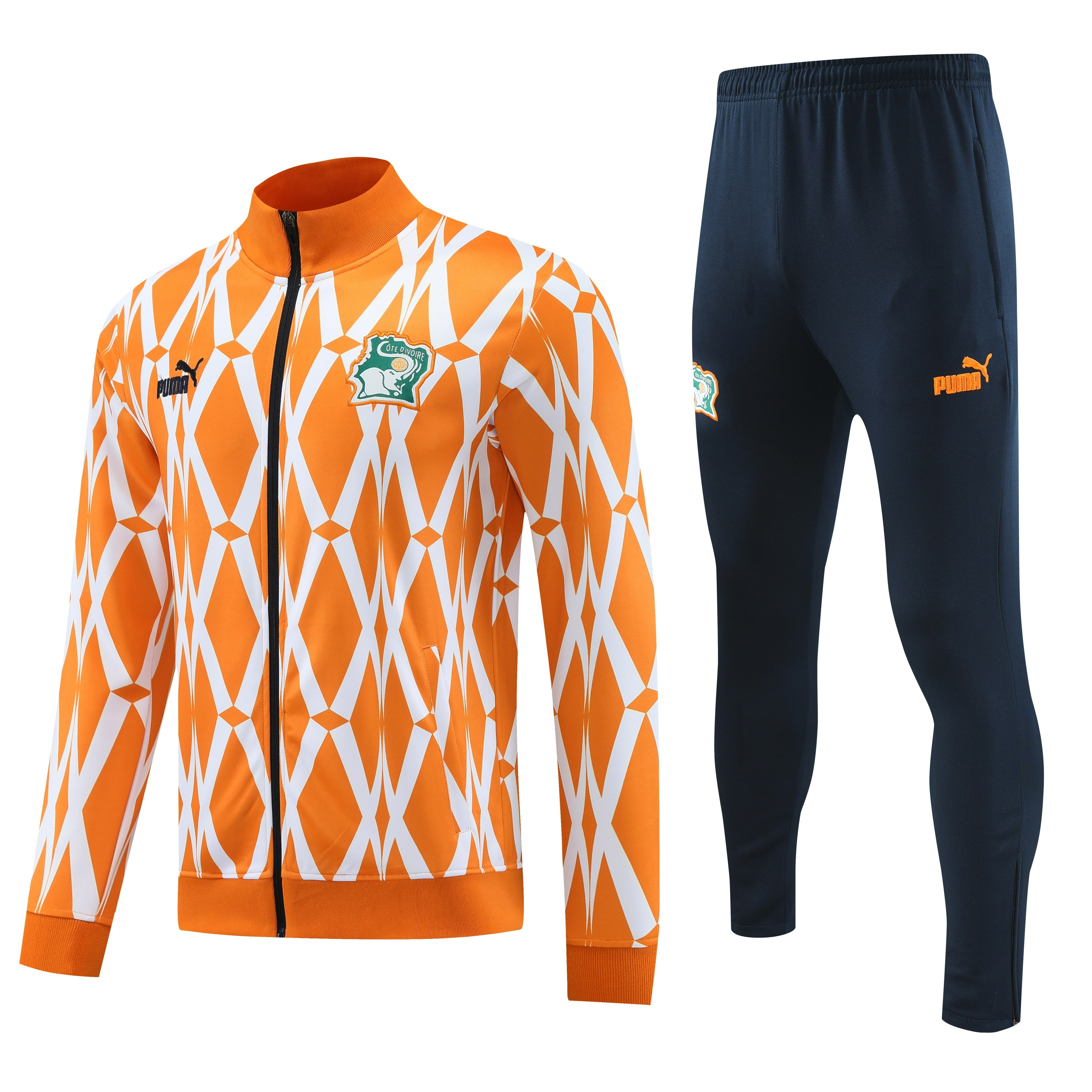 Cote d'Ivoire 23-24 Jacket Training Tracksuit - Orange - JerseysGala