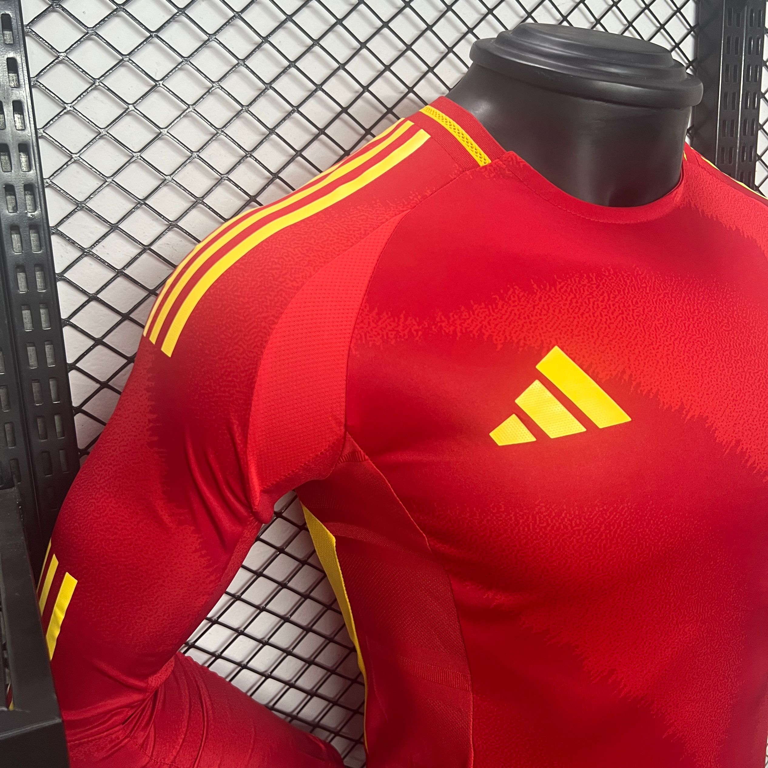Spain 2024 Home Stadium Long Sleeve Jersey - Player Version - JerseysGala