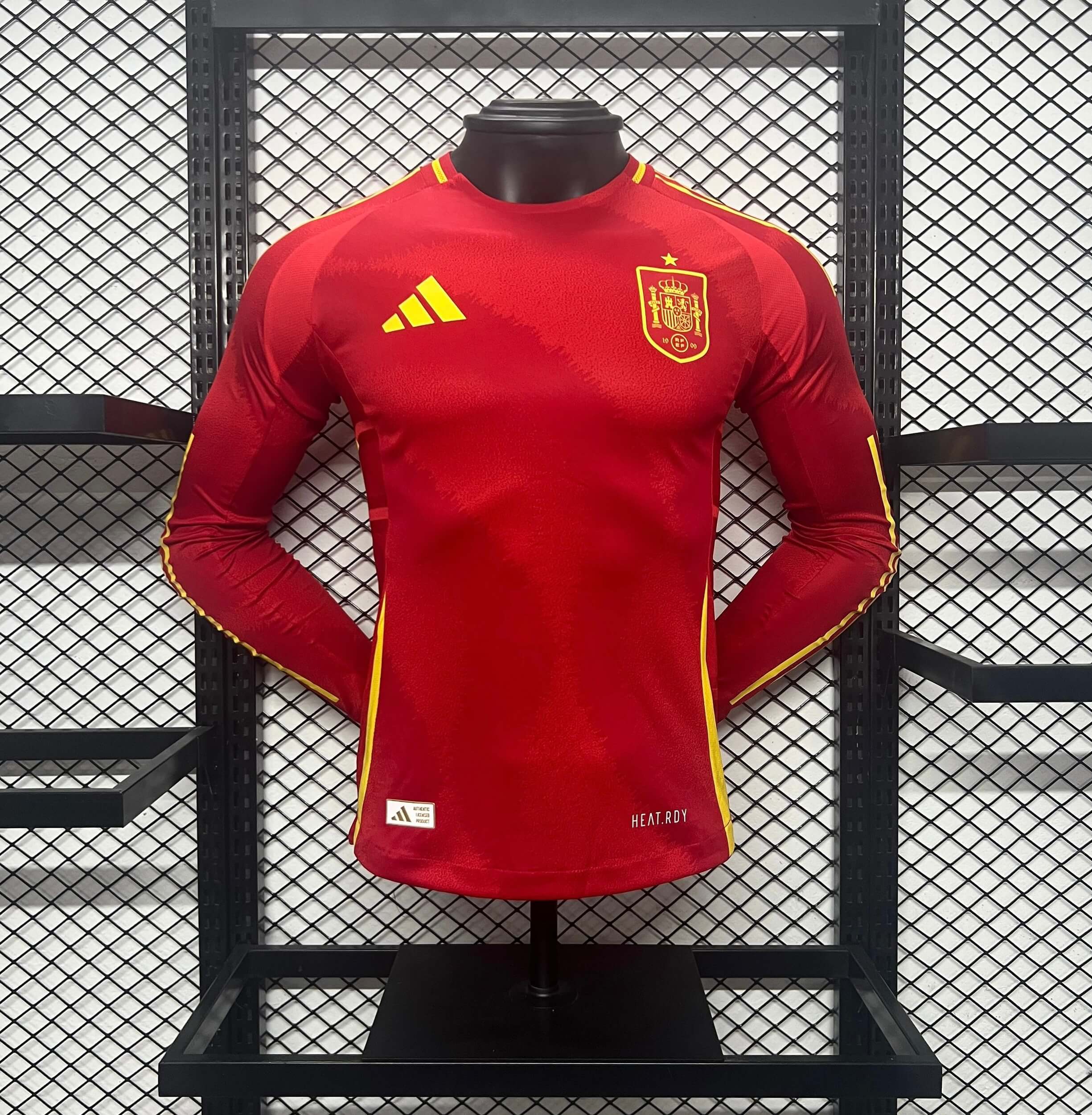 Spain 2024 Home Stadium Long Sleeve Jersey - Player Version - JerseysGala