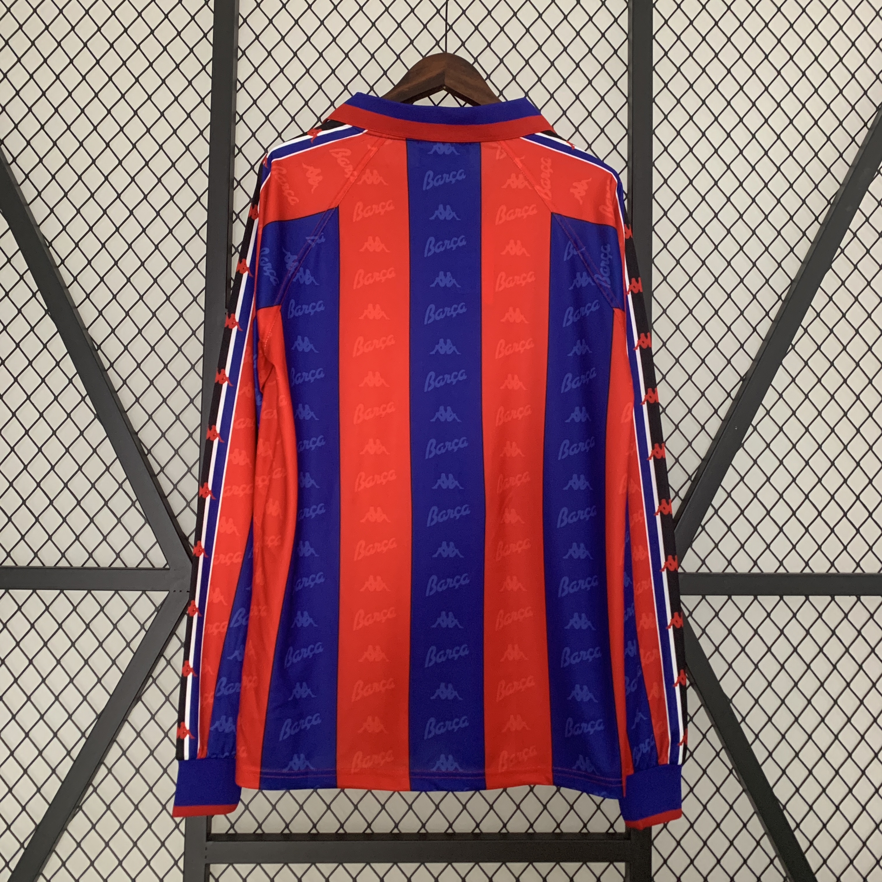 B.A.R.S.A Retro 96-97 Home Stadium Long Sleeve Jersey - JerseysGala