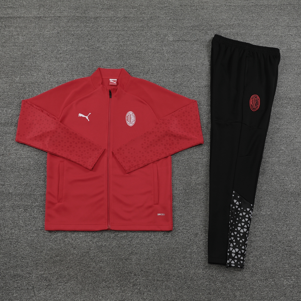 AC Milan 23-24 Jacket Training Tracksuit - Red - JerseysGala