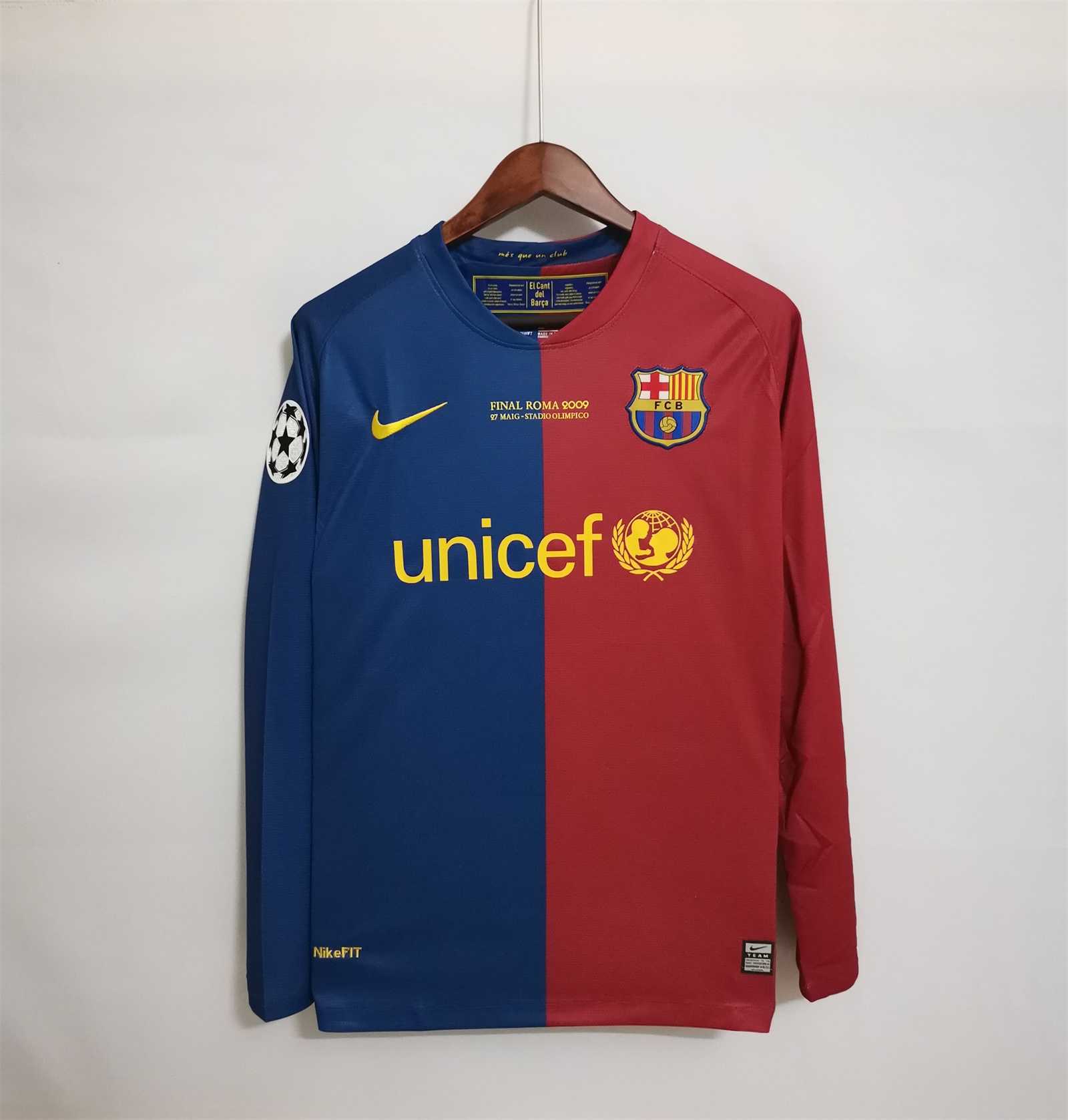 B.A.R.S.A Retro 08-09 Home Long Sleeve Jersey - JerseysGala