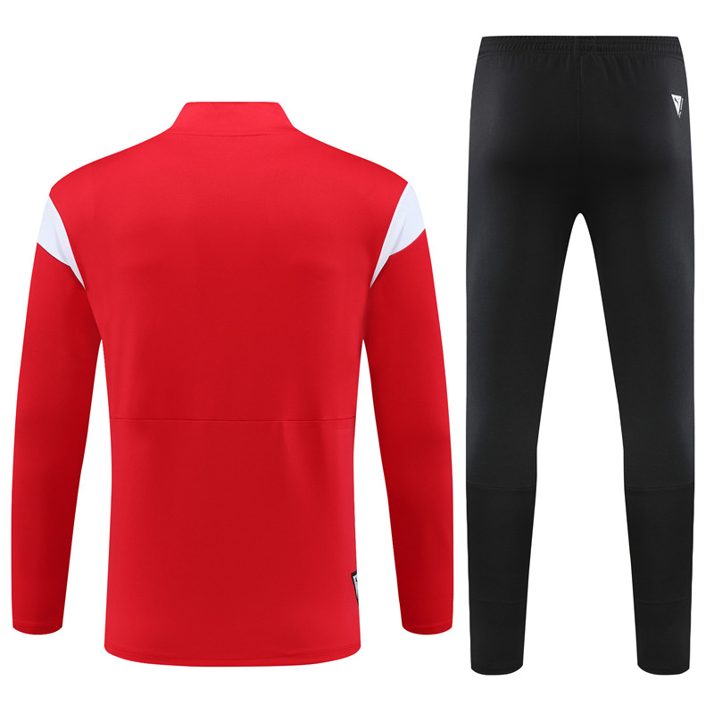 AC Milan 23-24 Long Sleeve Training Set -Red and White - JerseysGala