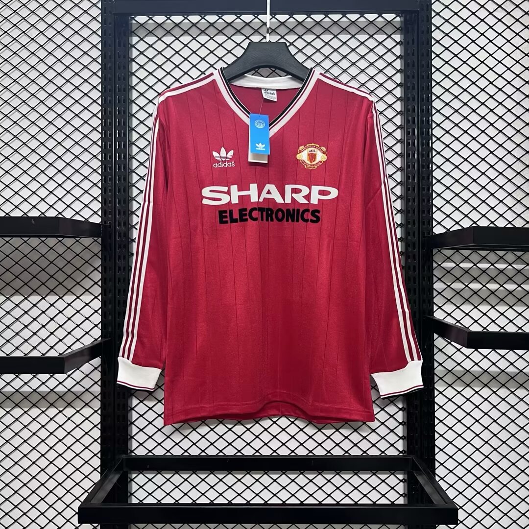Manchester United Retro 82-83 Home Long Sleeve Jersey - JerseysGala