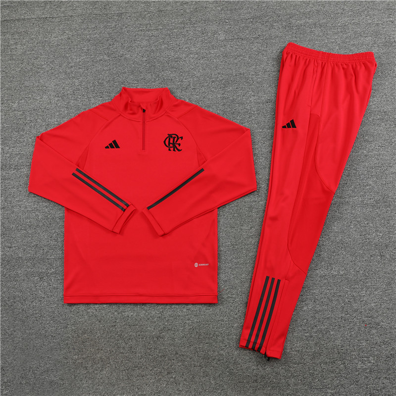 Flamengo 23-24 Long Sleeve Training Set -Red - JerseysGala