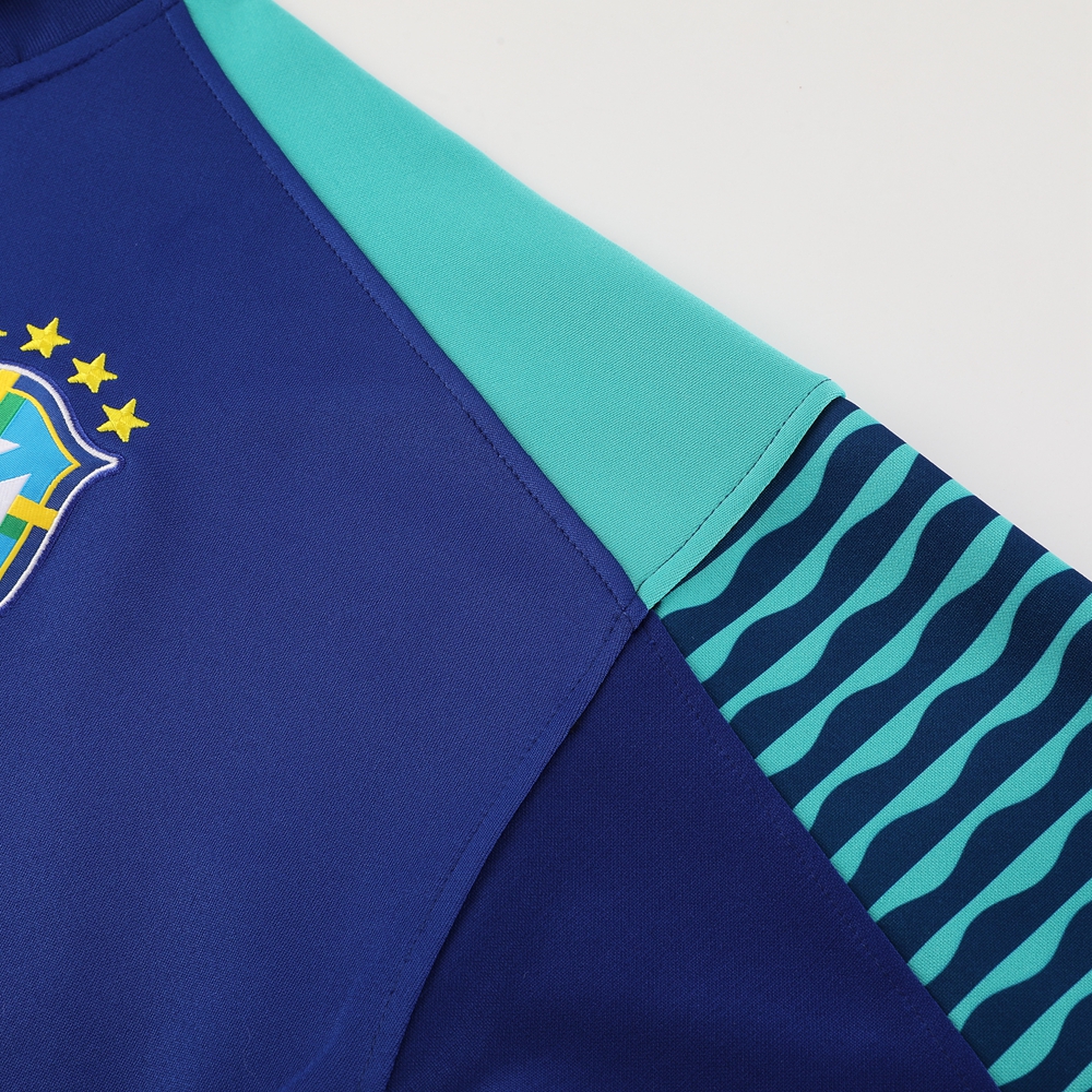 Brazil 23-24 Jacket Training Tracksuit - Blue - JerseysGala